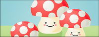 Lovely mushroom vector material