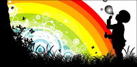 Rainbow vector material