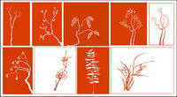 Vector classical plant material