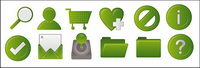 Green common web design style icon