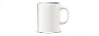Vector material white coffee mug