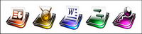 Crystal effect Office family of software icon png