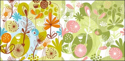 Lovely flowers and plant material vector