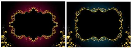 Vector ornate gold lace material