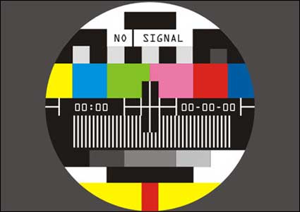 TV screen does not signal vector material