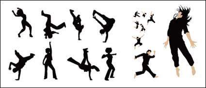 Dancing people vector material
