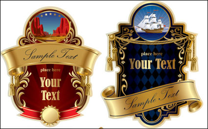 Vector European fine LABEL