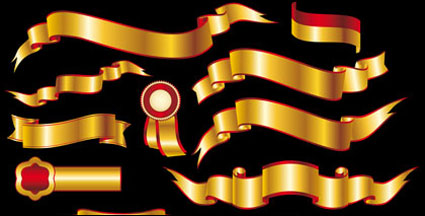 Golden Banner Vector