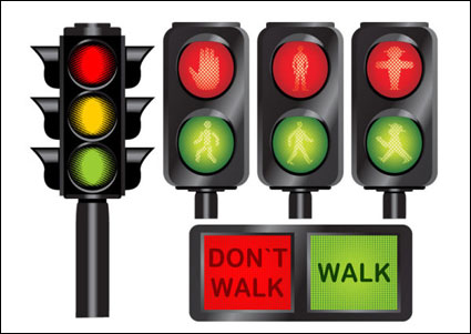 Traffic light icon vector material