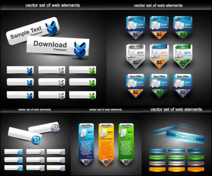 Web design decorative elements Vector -3