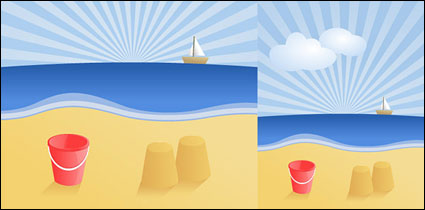 Vector Summer Beach Landscape