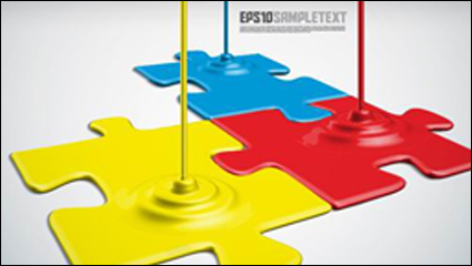 Paint art design style vector material -4