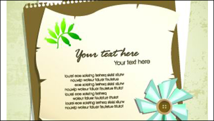 Elegant design elements of collage vector background material -3