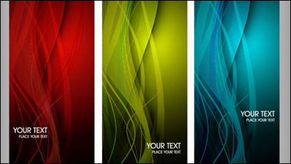 The trend of colorful dynamic graphics card 03 - vector