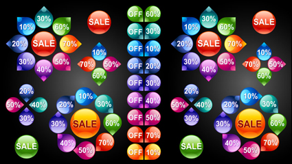 Icon button material 01 - vector