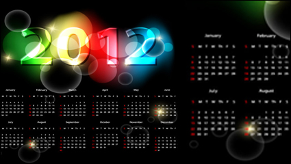 2012 calendar 04 - vector