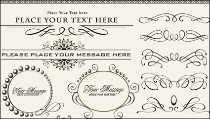 European-style lace border 02-- vector material