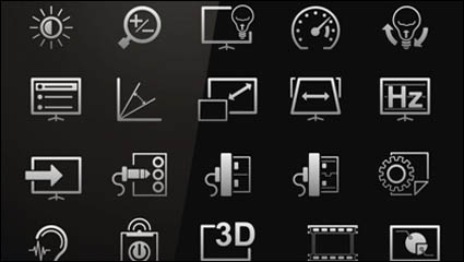 Technology icon 02-- vector material