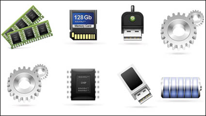 Computer accessories theme icon vector material