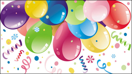 Beautifully colored balloons 02 - vector