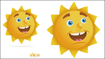 Vector-style sun cartoon picture