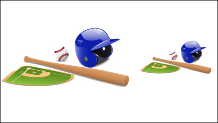Sports equipment vector material -01