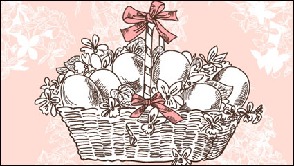 Hand-painted Easter pattern 02 - vector