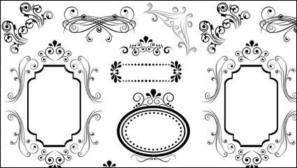 European lines border 04 - vector material