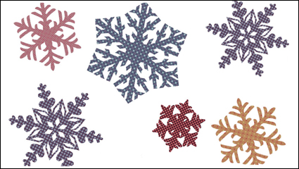 Snowflake patterns - vector material