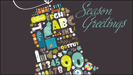 Cartoons Christmas bells elements 04 - vector material