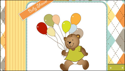 Cute cartoon background 02 - vector material