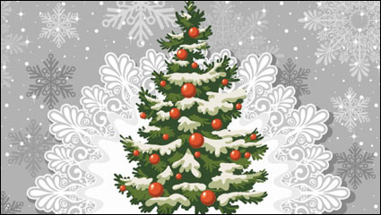 Beautiful Christmas background 03 - vector material