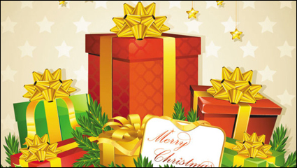 Beautiful Christmas elements 04 - vector material