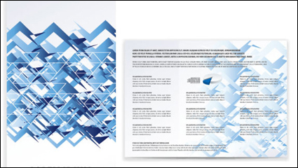 Exquisite three folding template 01 - vector material