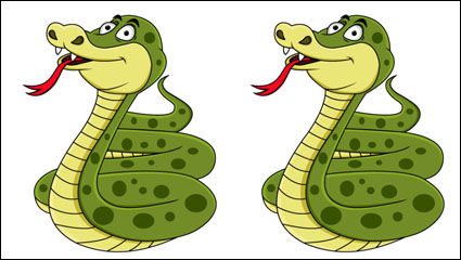 Hand-drawn cartoon snake 04 - vector material
