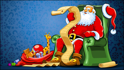 Cute Santa Claus illustrator 03 - vector material