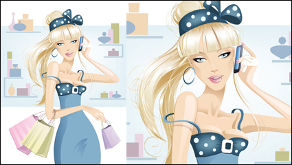 Cartoon sexy 05 - vector material