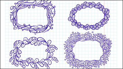 Hand-drawn cartoon lace 01 - vector material
