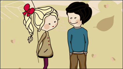 Cartoon Couple 04 - vector material