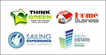 web2.0 style logo template vector material