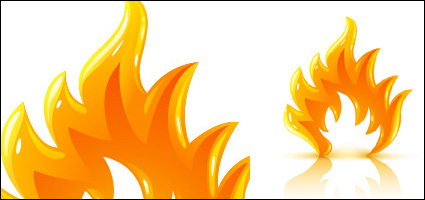 Three-dimensional flame vector material
