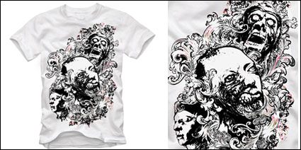 t-shirt design Vector material