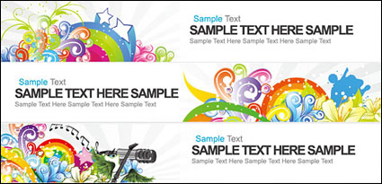 Guitar, microphone vector material