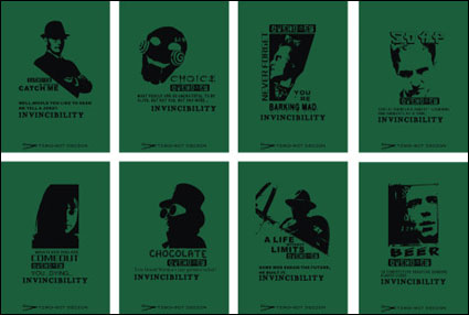 People silhouettes vector material Movie Cards