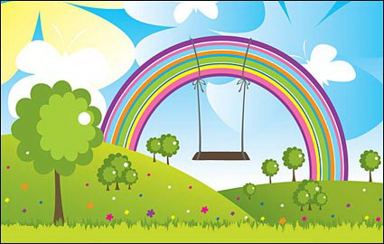 Lovely scenery vector