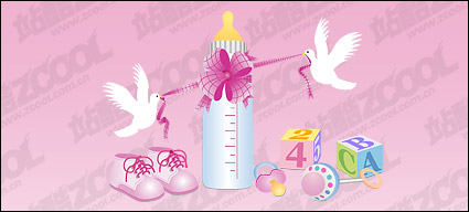 Baby supplies vector material-3