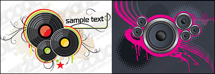 Vector speakers and vinyl disc material