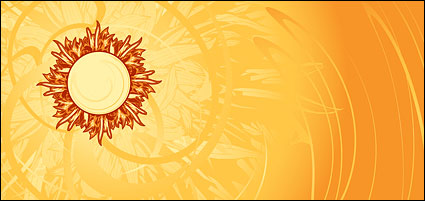 Hot! Sun and the beautiful background material vector