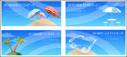 Summer beach theme of the seaside Vector icon