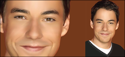 AI realistic portrait of the vector drawing material